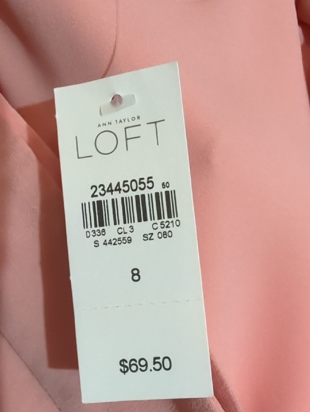 LOFT Blush Pink Midi Skirt with Side Tie - Picture 7 of 9